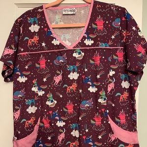 Uniform Advantage Printed Scrub Top